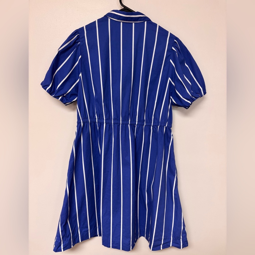 J. Crew Blue and White Striped Shirt Dress - Women’s 12 - Picture 7 of 11